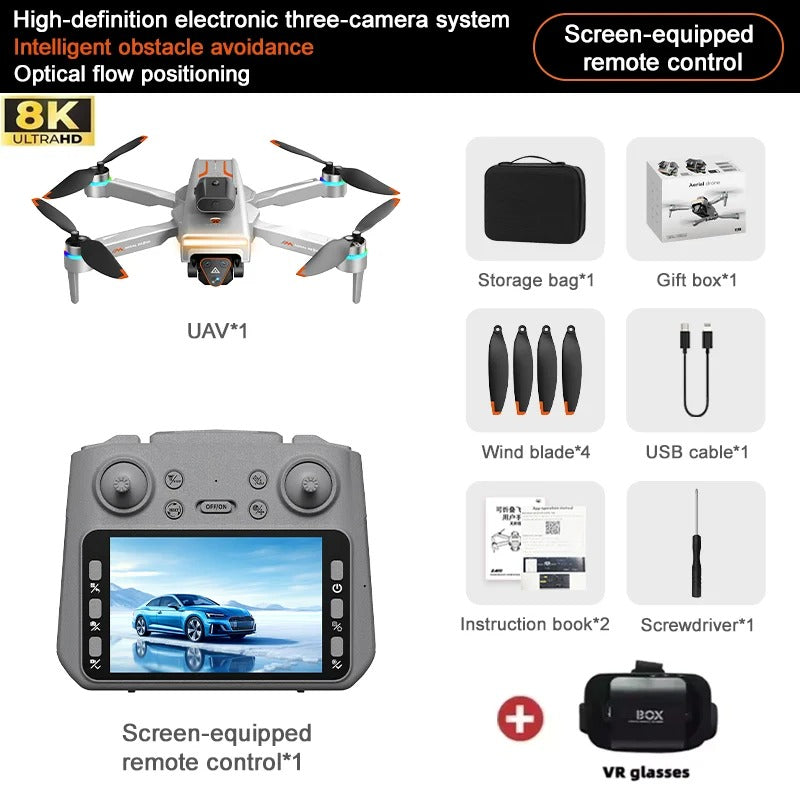 Foldable New M4 RC Drones With 4K/8K Professional 1080P Wide Angle HD Cameras Aerial Photography WIFI FPV Height Hold Quadcopter