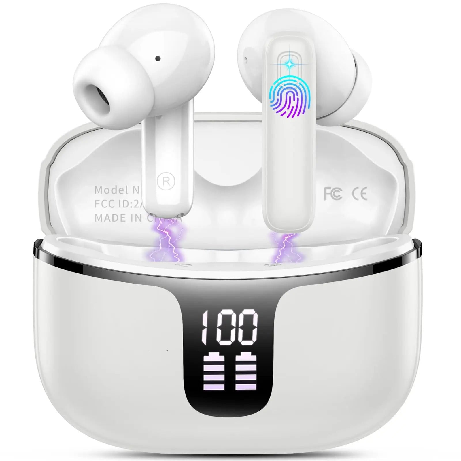 Bluetooth 5.3 Earbuds 40H Playtime, Hi-Fi Sound w/ENC Mic, IPX7 Waterproof, Comfort Fit Wireless Earphones for iOS Android