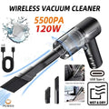 PCMOS 1PC Wireless Vacuum Cleaner Dual Use for Home and Car 120W High Power Powerful Vacuum Cleaner Black.