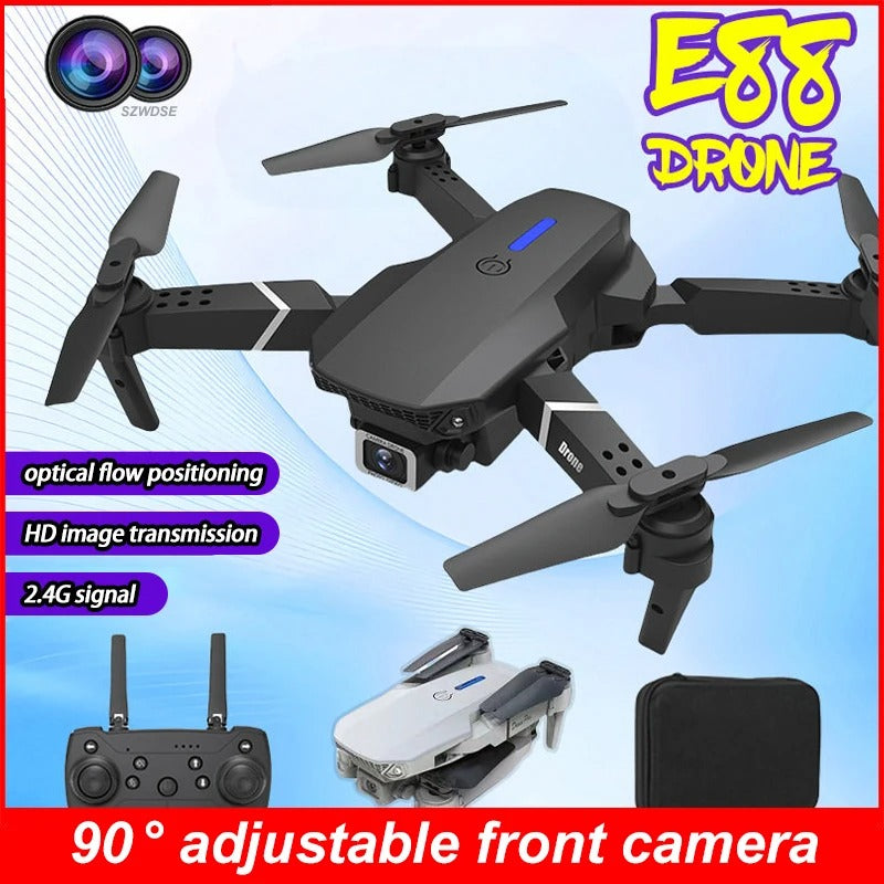2026 NEW E88 Pro Drone 4k HD Dual Camera FPV 13-Minutes Flying Long Range Rc Quadcopter Foldable Mini Drone E88 Pro Boy Toy
