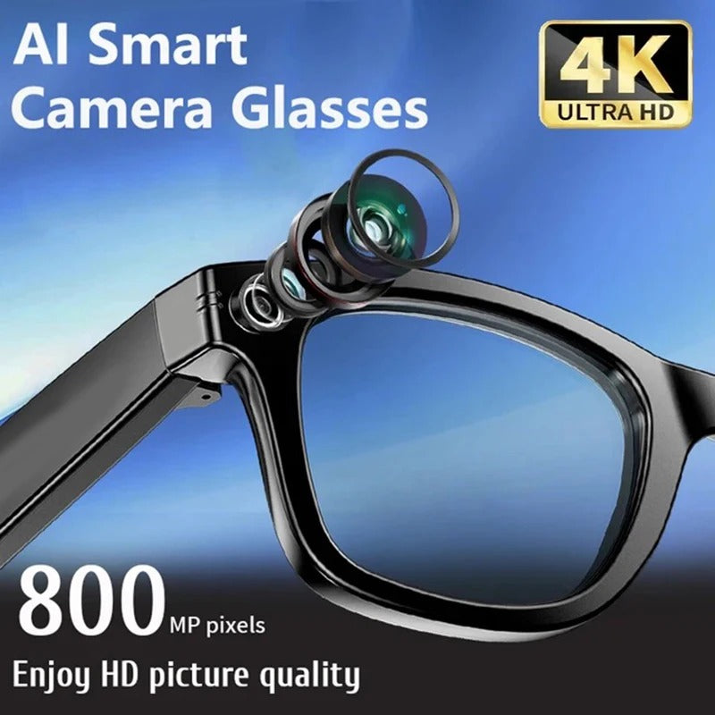 4K AI Smart Photochromic Glasses Multifunction Camera Bluetooth Call Voice Assistant Music Player Translate Glasses For Xiaomi - Buglass