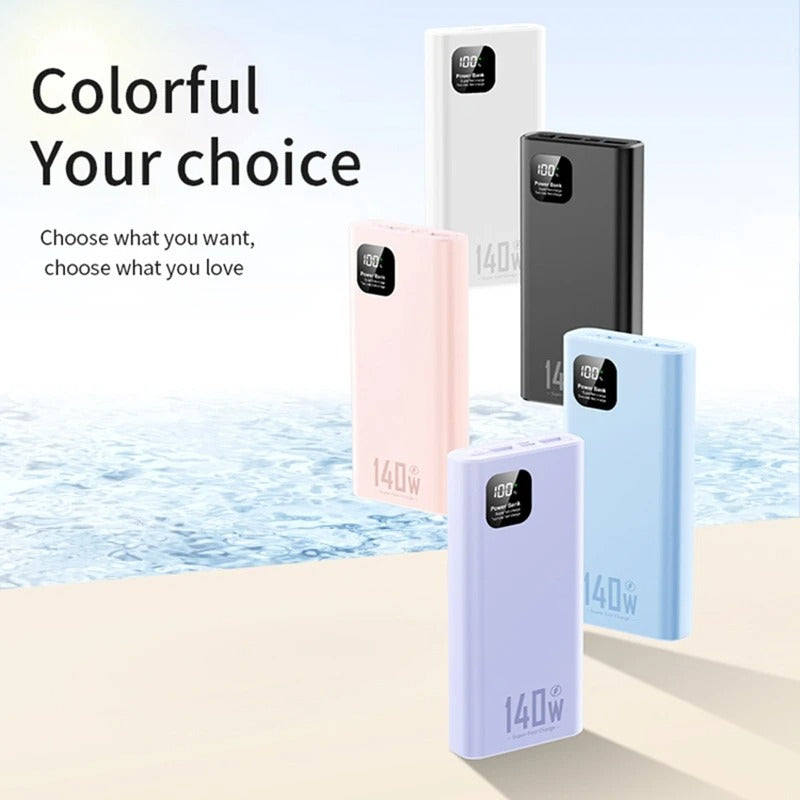 500000mAh 140W Power Bank High Capacity PD 22.5W Super Fast Charging Portable Battery Charger for iPhone 12-17 Samsung - Buglass