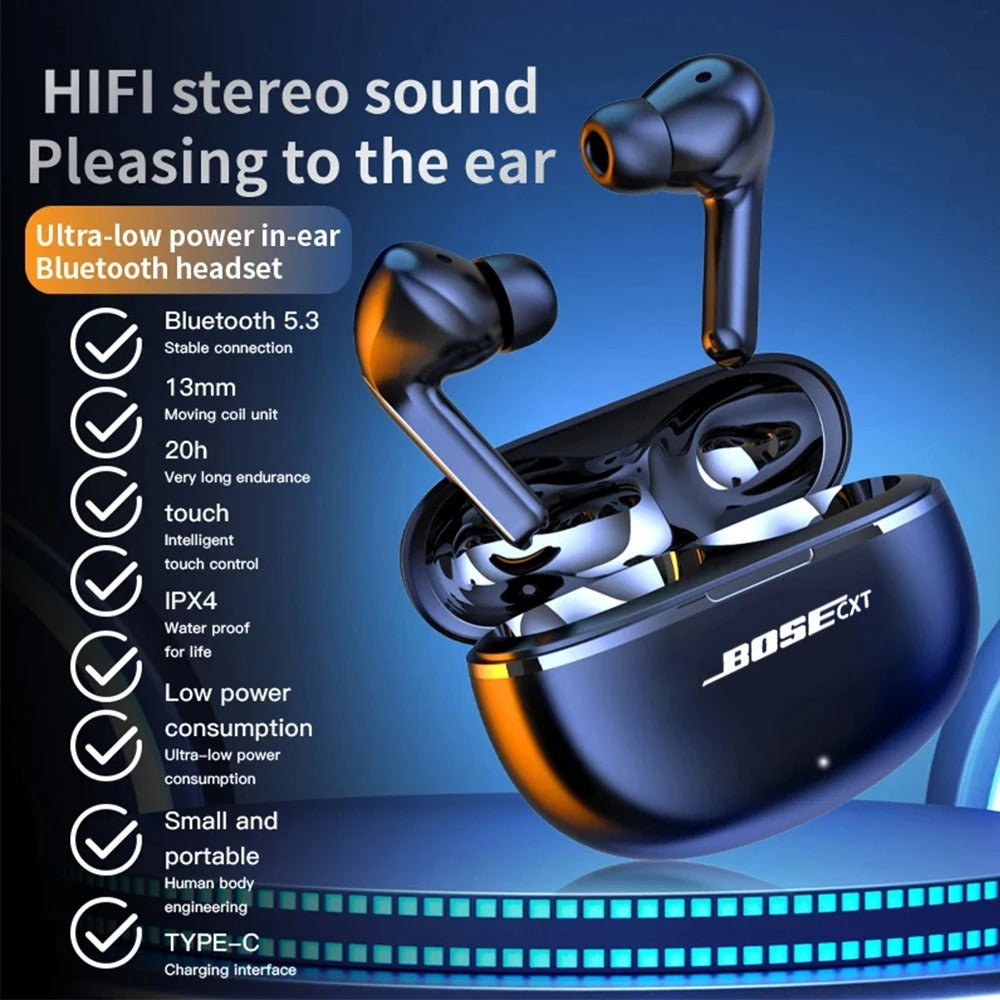 BOSECXT Ultra Air 7 Bluetooth Earphones TWS Smart Touch Control HiFi Wireless Headphone Waterproof Game Motion Earbuds With Mic