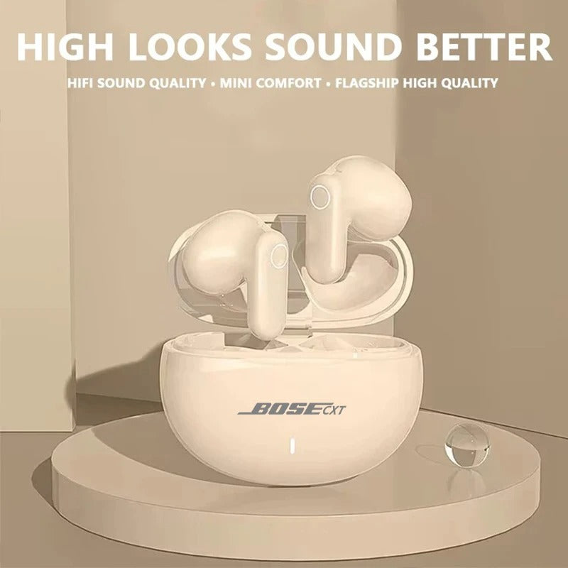 BOSECXT M21S TWS Bluetooth Headphones Wireless High Sound Quality HiFi Ultra Long Battery Life Half In-ear Earbuds Mini Portable