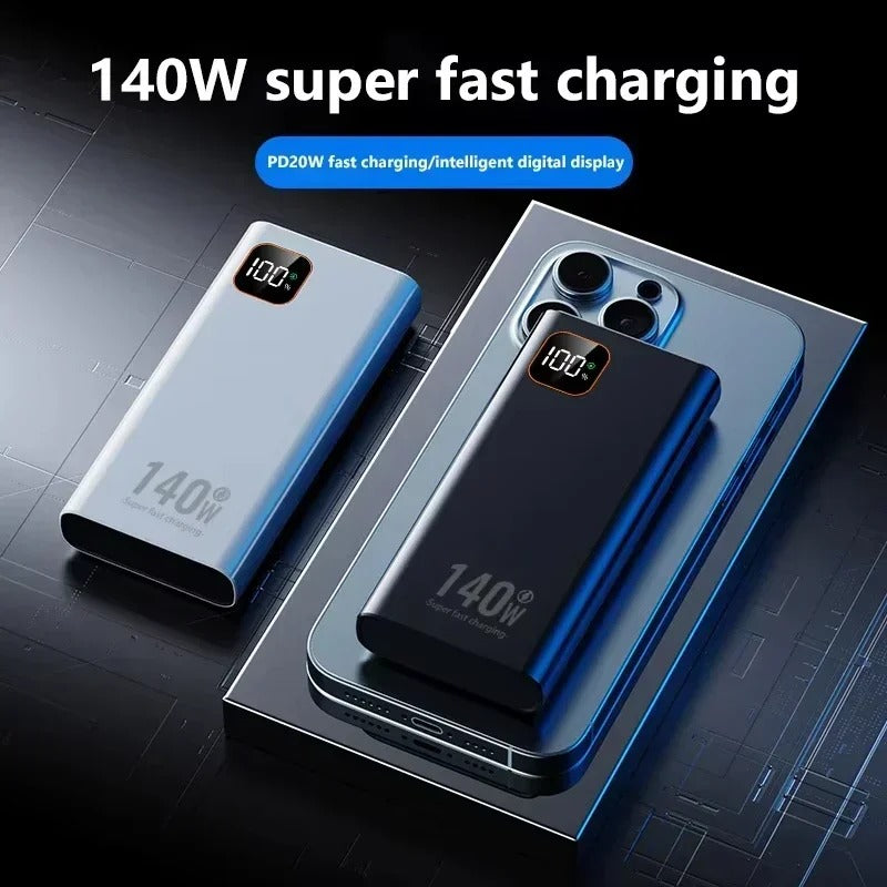 Lenovo 500000mAh Large Capacity 140W CCC Power Bank 2027 NEW Portable Super Fast Charging Battery Charger For Xiaomi iPhone