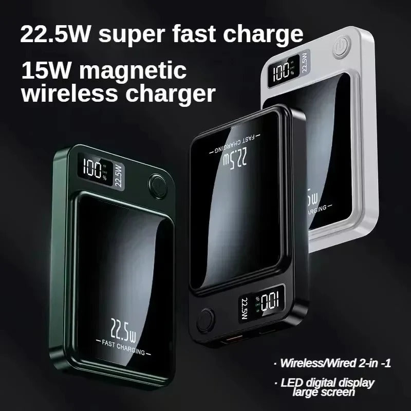Xiaomi 200000mAh Power Bank Magnetic Wireless 22.5W Ultra Capacity Super Fast Charging Power Bank For IPhone16 Samsung 2025 - Buglass