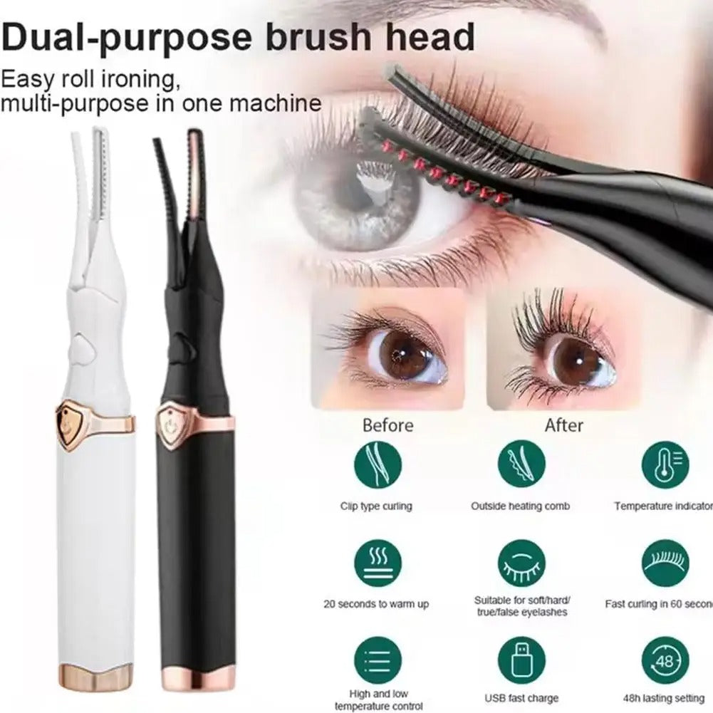 Heated Eyelash Curler – 3 Heat Settings for Long-Lasting Lift | USB Rechargeable