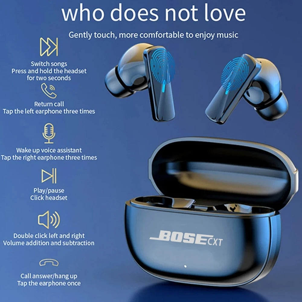 Bosecxt Wireless Bluetooth Headphone In-ear Earplugs Sleep Noise Reduction Sliding Cover Headset Sports Game Earphones With Mic