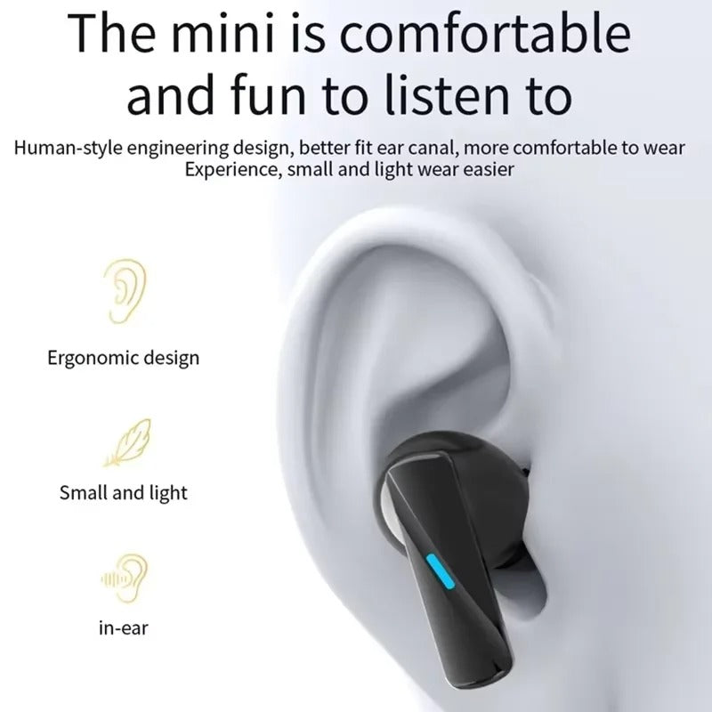 Bosecxting Wireless Bluetooth Headphone In-ear Earplugs New Noise Reduction Sliding Cover Headset Sports Game Earphones With Mic