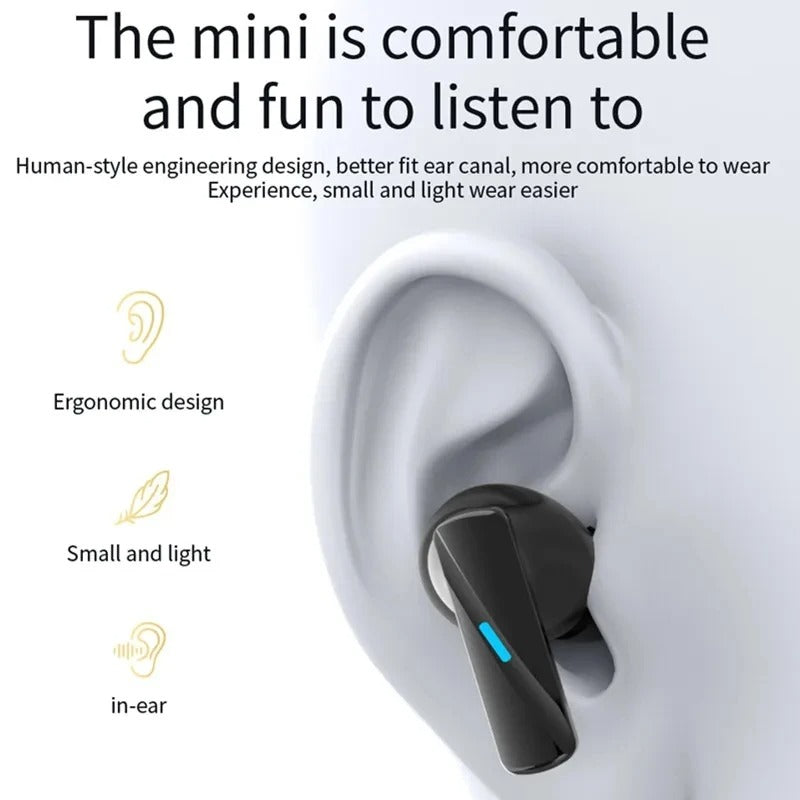 Bosecxt Wireless Bluetooth Headphone In-ear Earplugs Sleep Noise Reduction Sliding Cover Headset Sports Game Earphones With Mic