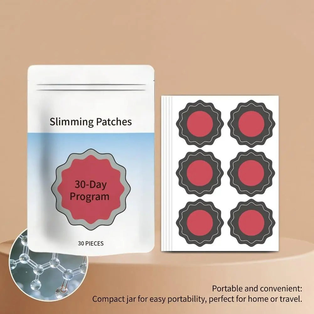 Herbal Abdomen Fat Burning Stickers For Weight Loss 30-Day Detox Slimming Patches Moisturizing Natural Slimming Belly Patches