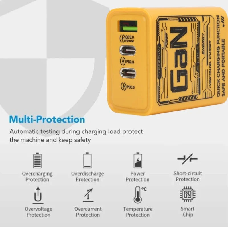 Xiaomi 145W Ultra Fast Charging 3-Ports PD USB Mobile Phones Charger EU/US/UK Plug Wall Adapter For iPhone Samsung Huawei NEW - Buglass