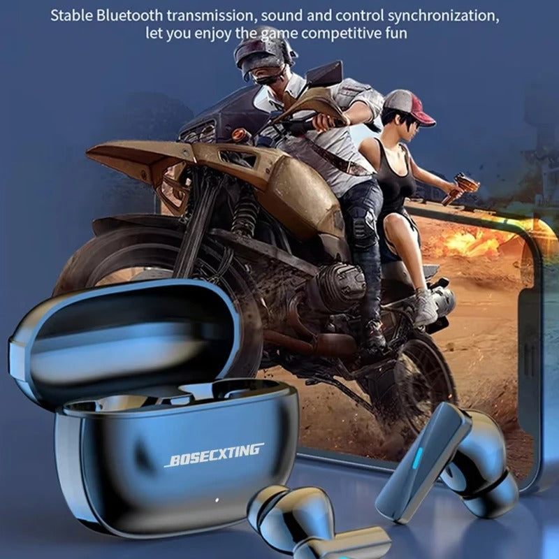 Bosecxting Wireless Bluetooth Headphone In-ear Earplugs New Noise Reduction Sliding Cover Headset Sports Game Earphones With Mic