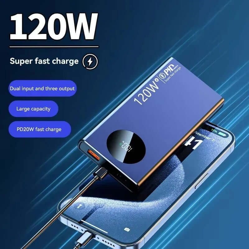 UltraCharge™ 120W Power Bank – 50,000mAh Fast Charging Beast.