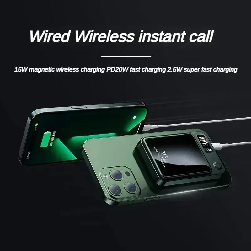Xiaomi 200000mAh Power Bank Magnetic Wireless 22.5W Ultra Capacity Super Fast Charging Power Bank For IPhone16 Samsung 2025 - Buglass