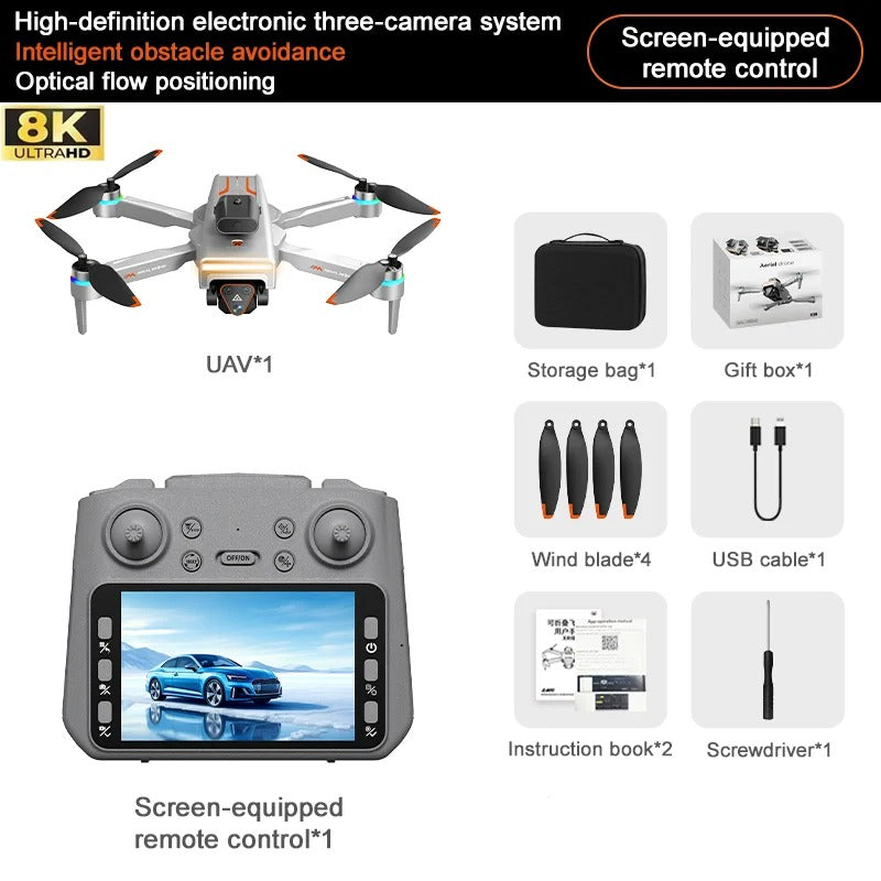 Foldable New M4 RC Drones With 4K/8K Professional 1080P Wide Angle HD Cameras Aerial Photography WIFI FPV Height Hold Quadcopter