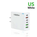 160W Multi Ports USB Type C Charger Fast Charging Phone Charger Adapter For iPhone Samsung Xiaomi Huawei UK/EU/US Plug Wall Charger - Buglass