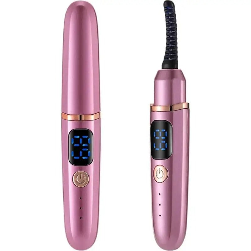 Rechargeable Electric Heated Eyelash Curler, Digital Display 3-Level Temperature Control for Long-Lasting Lash Curls