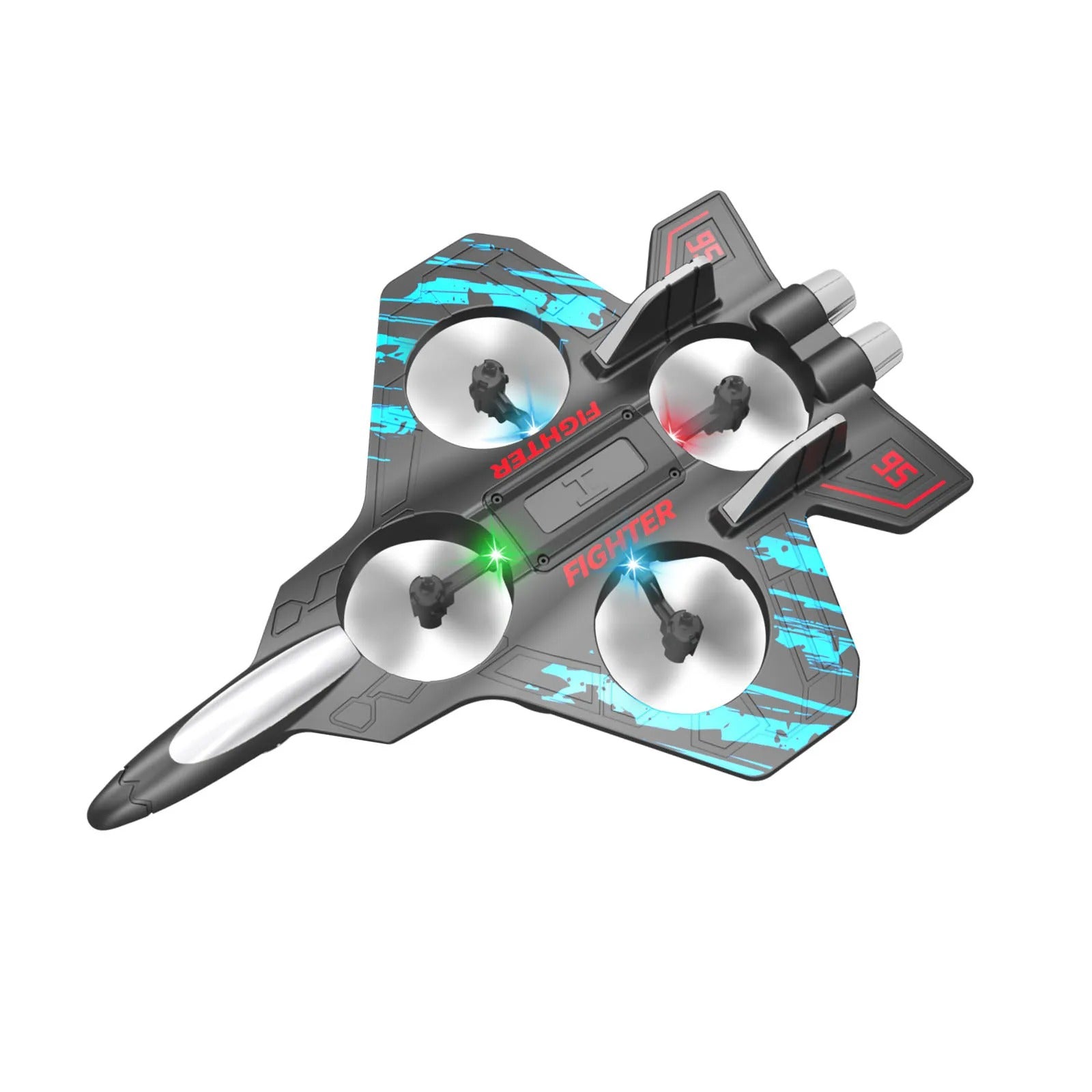 Glider Flying Helicopter RC Hobby Jet Plane 2.4G Stunt Remote Control Foam Fighter Airplane Toy With Light - Buglass