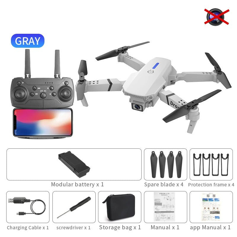 2026 NEW E88 Pro Drone 4k HD Dual Camera FPV 13-Minutes Flying Long Range Rc Quadcopter Foldable Mini Drone E88 Pro Boy Toy