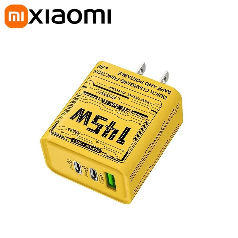 Xiaomi 145W Ultra Fast Charging 3-Ports PD USB Mobile Phones Charger EU/US/UK Plug Wall Adapter For iPhone Samsung Huawei NEW - Buglass