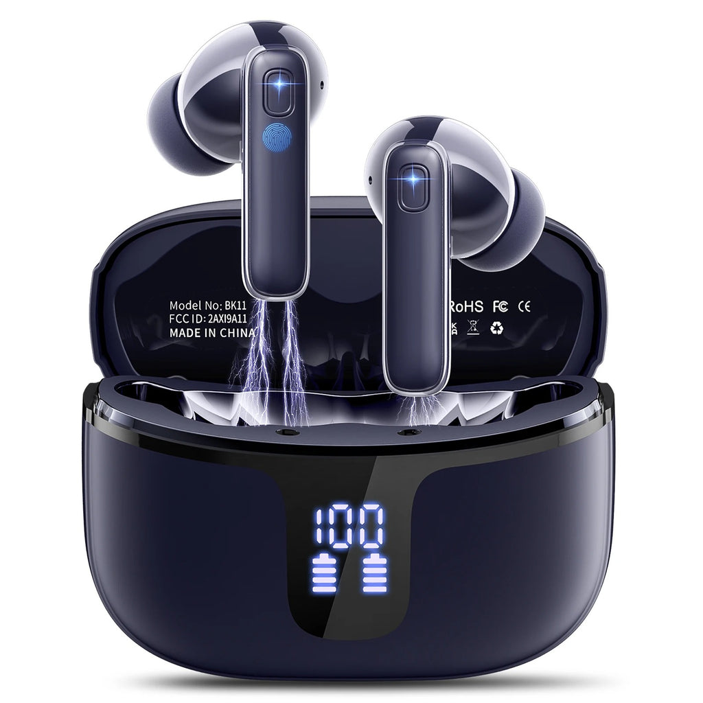 Bluetooth 5.3 Earbuds 40H Playtime, Hi-Fi Sound w/ENC Mic, IPX7 Waterproof, Comfort Fit Wireless Earphones for iOS Android