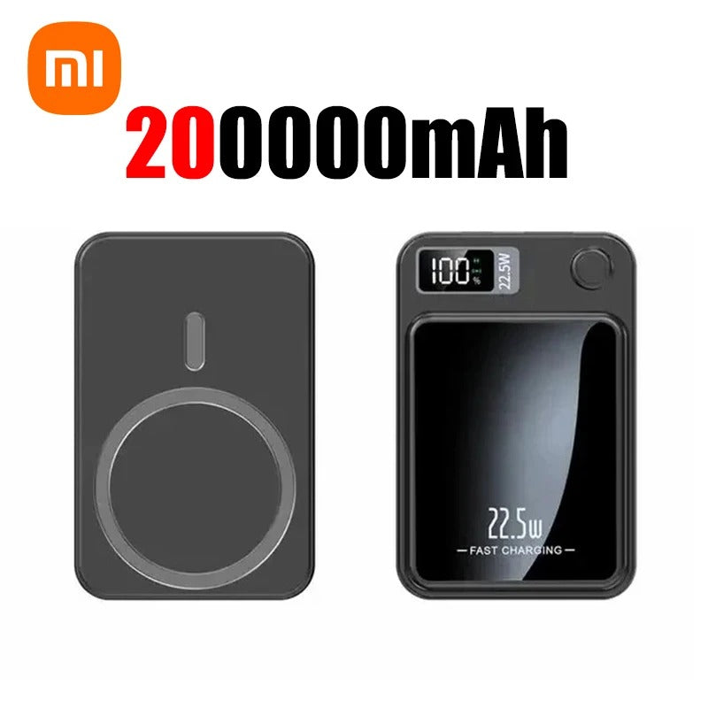Xiaomi 200000mAh Power Bank Magnetic Wireless 22.5W Ultra Capacity Super Fast Charging Power Bank For IPhone16 Samsung 2025 - Buglass