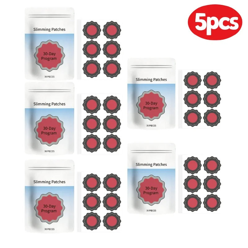 Herbal Abdomen Fat Burning Stickers For Weight Loss 30-Day Detox Slimming Patches Moisturizing Natural Slimming Belly Patches