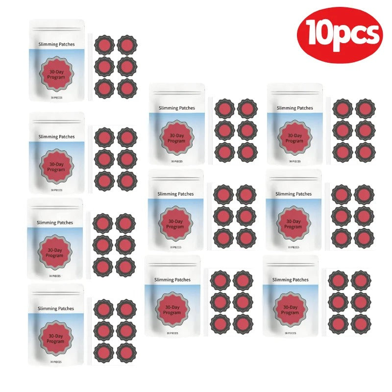 Herbal Abdomen Fat Burning Stickers For Weight Loss 30-Day Detox Slimming Patches Moisturizing Natural Slimming Belly Patches