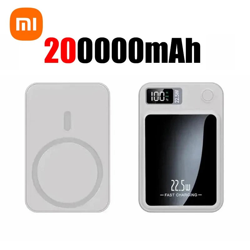 Xiaomi 200000mAh Power Bank Magnetic Wireless 22.5W Ultra Capacity Super Fast Charging Power Bank For IPhone16 Samsung 2025 - Buglass