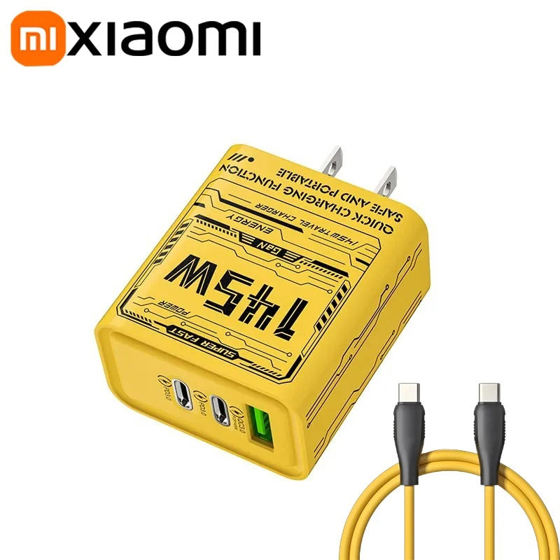 Xiaomi 145W Ultra Fast Charging 3-Ports PD USB Mobile Phones Charger EU/US/UK Plug Wall Adapter For iPhone Samsung Huawei NEW - Buglass